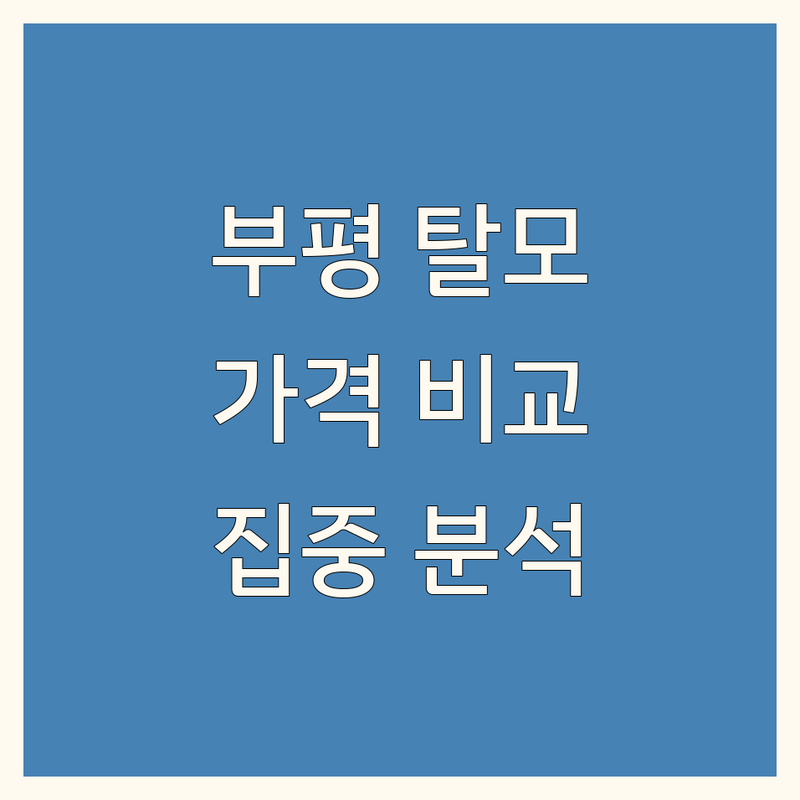 부평 탈모 클리닉 완벽 비교 | 가격부터 서비스까지 집중 분석