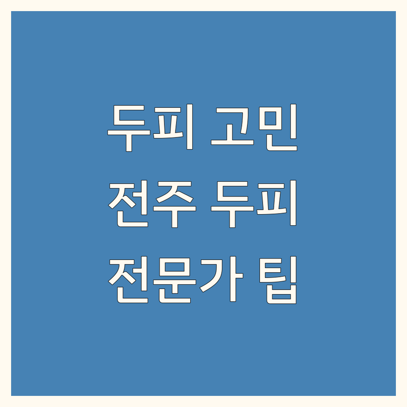 두피 고민 해결! 전주 두피 관리 전문점 솔루션 | 전문가가 알려주는 선택 팁